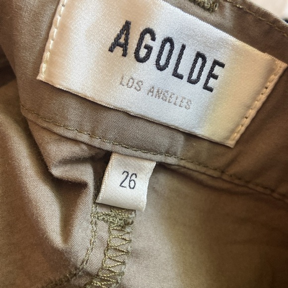 AGOLDE Daria Utility Pant Wide Leg Green Sz 26 - Picture 6 of 8